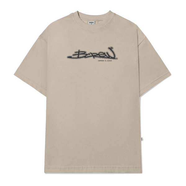 Barra Crew - Camiseta 'Signature Logo' Beige