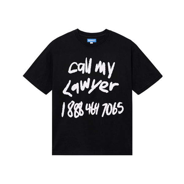 Market - Camiseta 'Scrawl my Lawyer' Washed Black