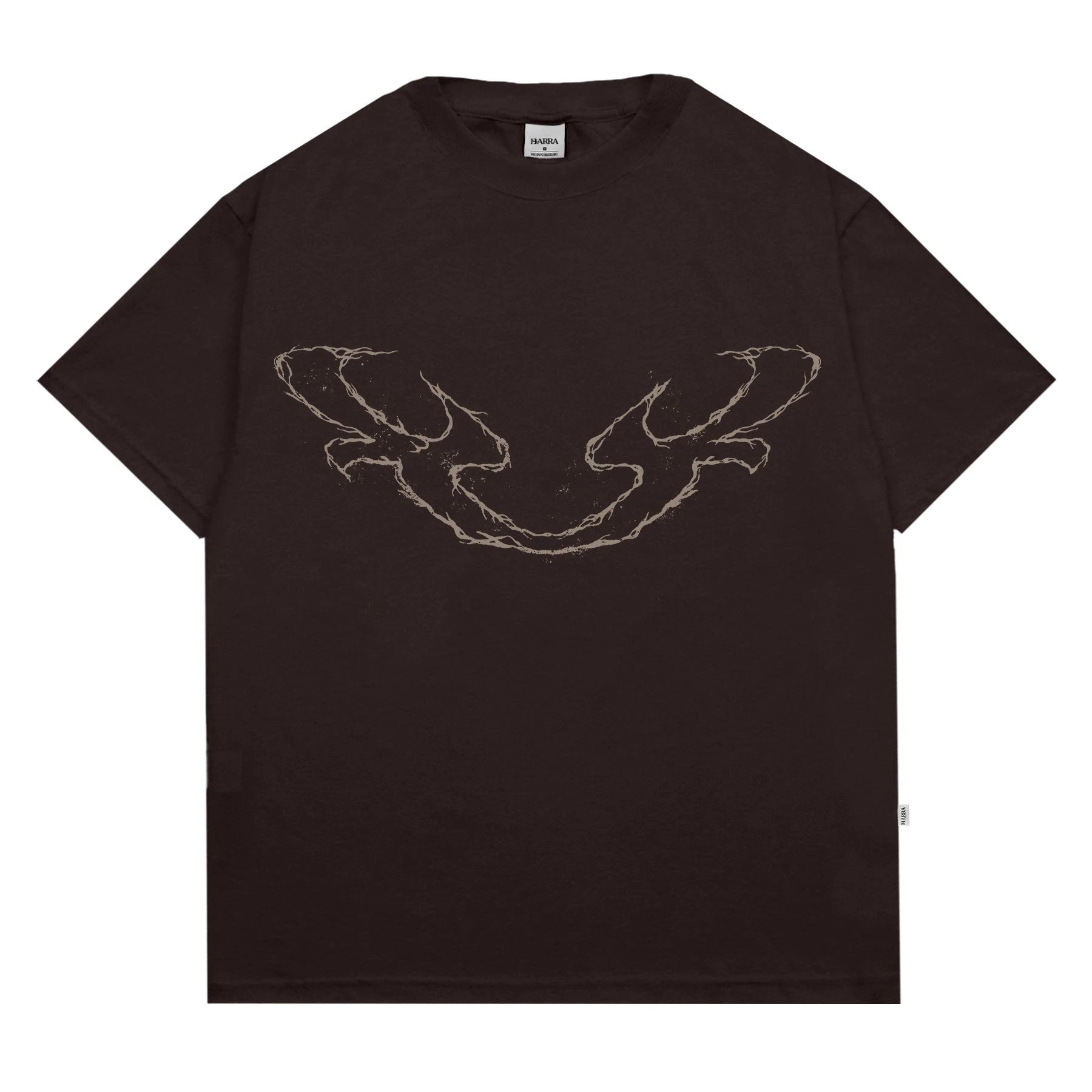 Barra Crew - Camiseta Oversized 'B Reflexo Remix' Marrom