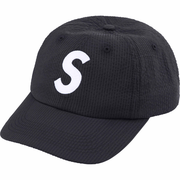 Supreme - Boné 'Seersucker S Logo 6-Panel' Black