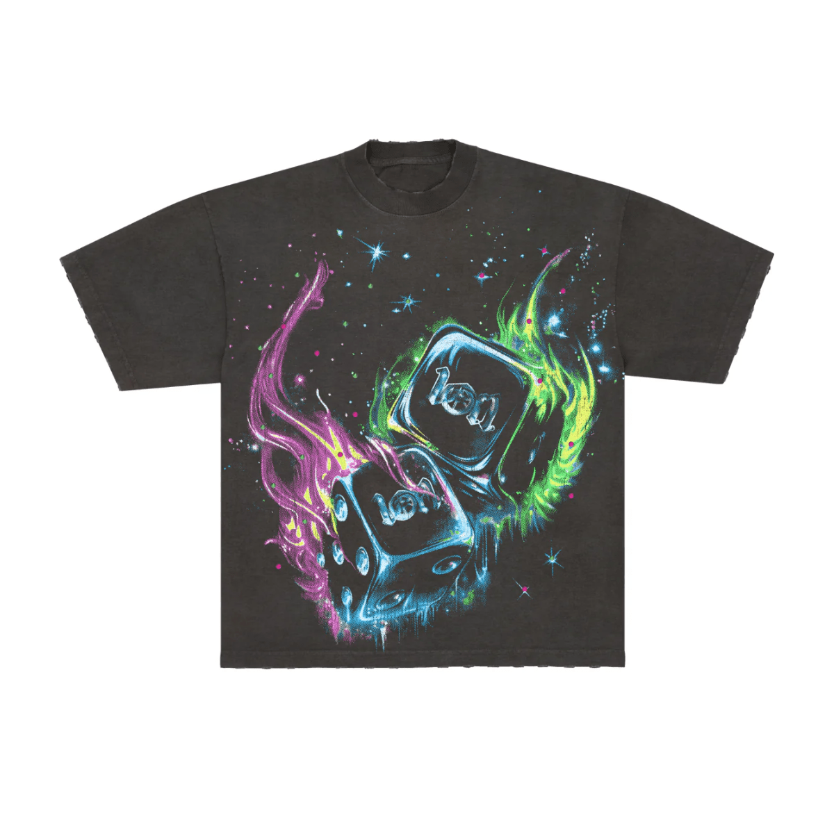 Exclusivist 1of1 x Flea Market - Camiseta 'High Rollers' Cinza Estonado