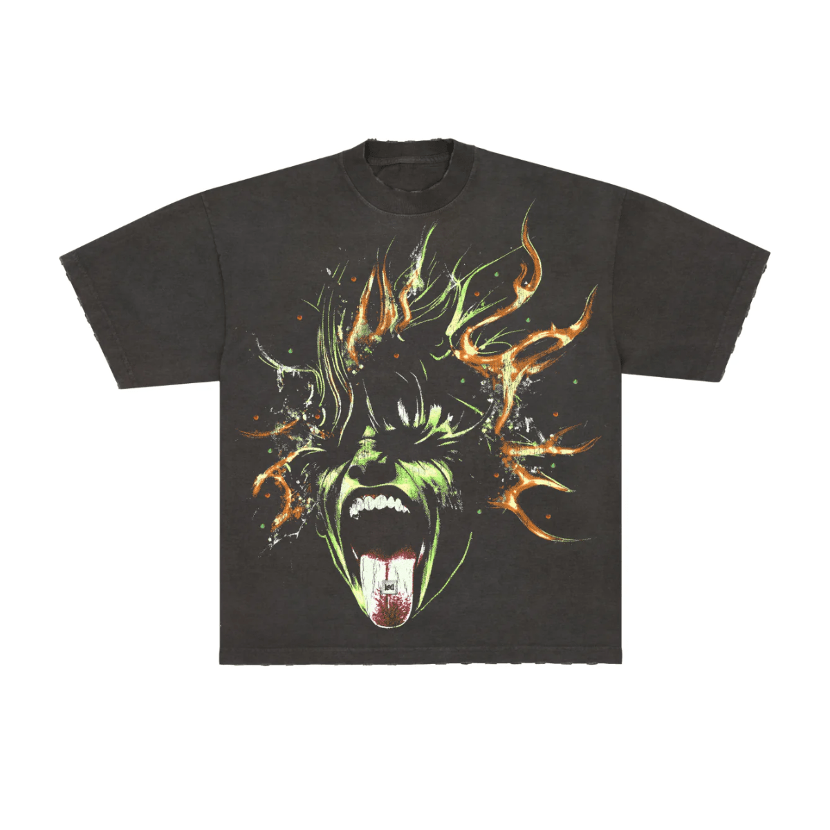 Exclusivist 1of1 x Flea Market - Camiseta 'High Off Line' Cinza Estonado