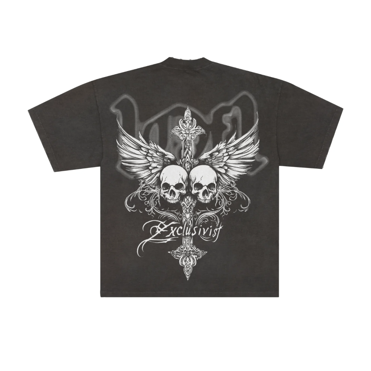 Exclusivist 1of1 x Flea Market - Camiseta 'Hidden Angels' Cinza Estonado