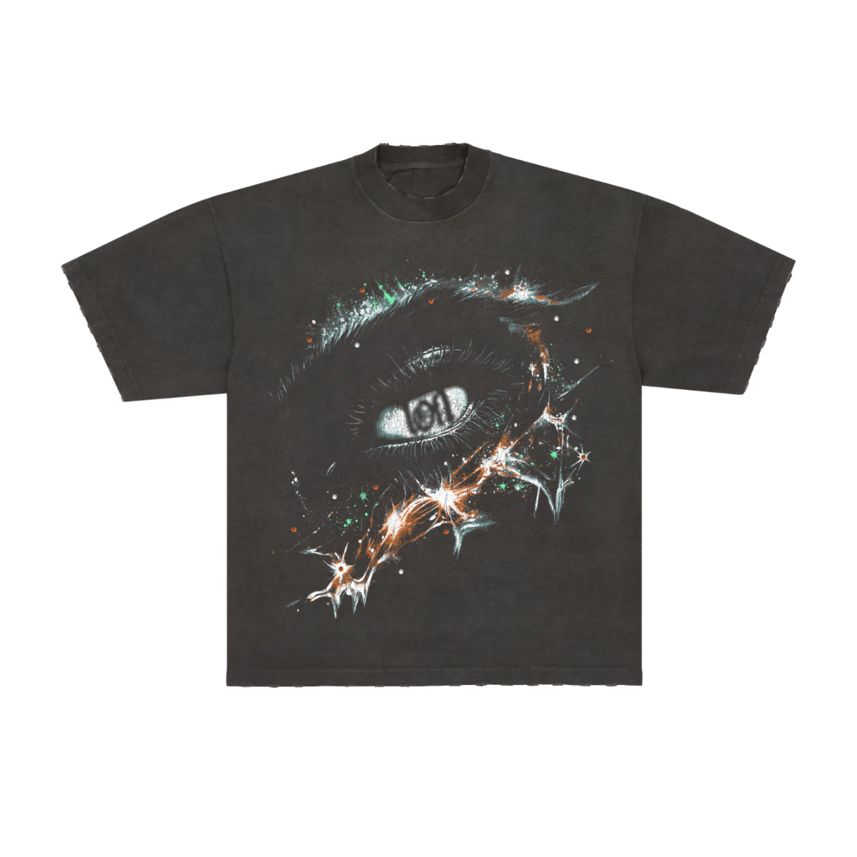 Exclusivist 1of1 x Flea Market - Camiseta 'Real Eyes, Realize, Real Lies' Cinza Estonado