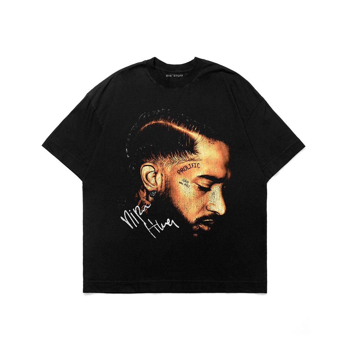 Camiseta Heavy 'Nipsey Hussle' Preta