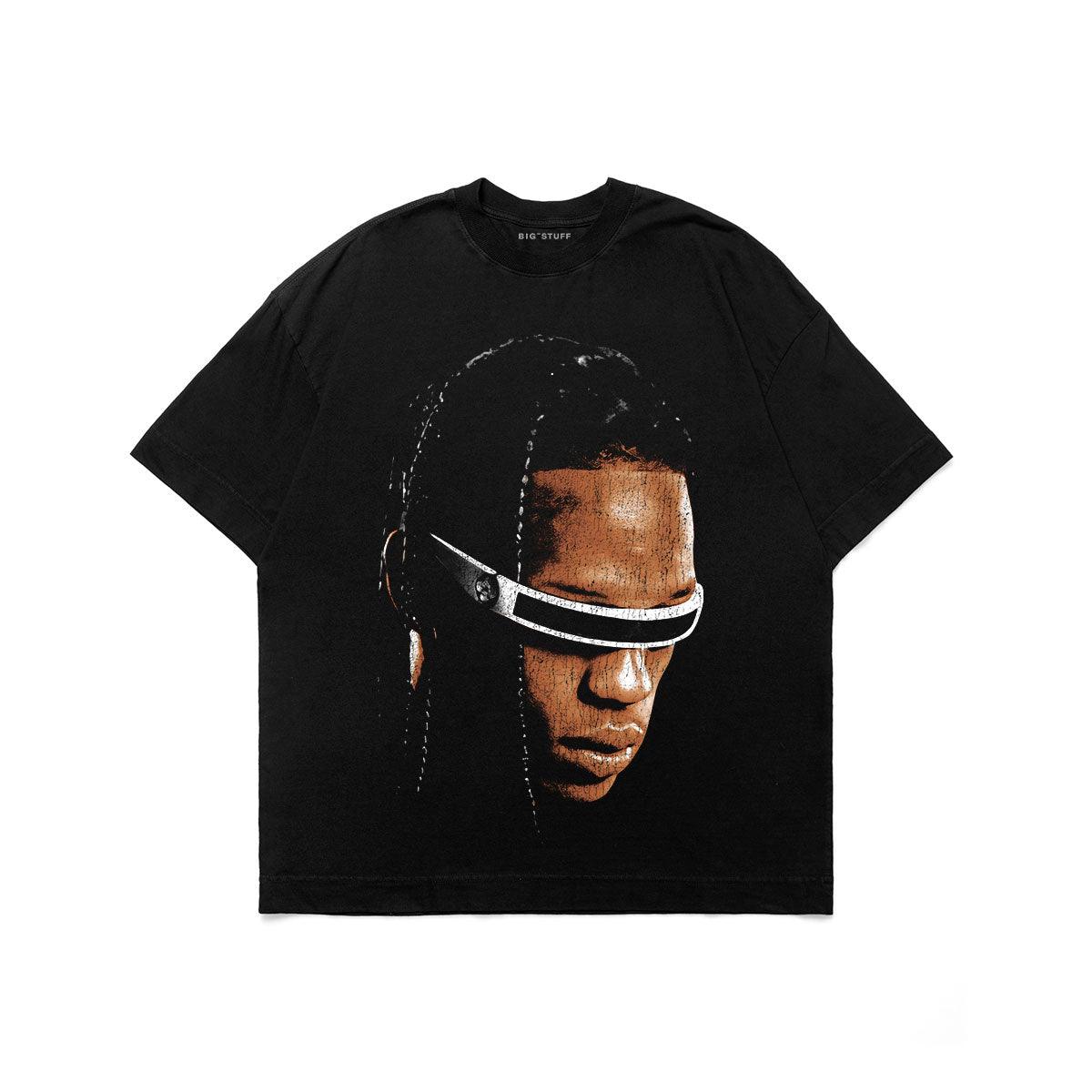Camiseta Heavy 'Big Face Travis Scott' Preta